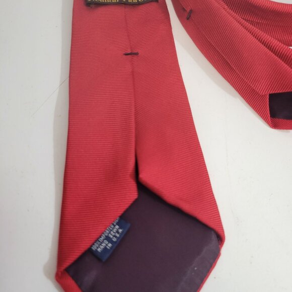 100% Silk Red Power Tie by Neiman Marcus - Picture 3 of 3